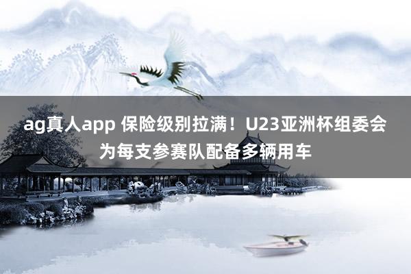 ag真人app 保险级别拉满！U23亚洲杯组委会为每支参赛队配备多辆用车