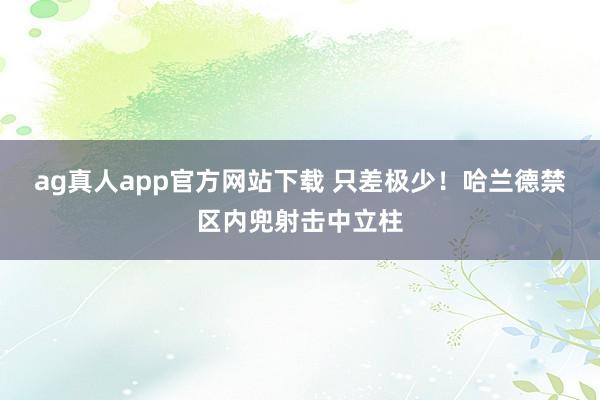 ag真人app官方网站下载 只差极少！哈兰德禁区内兜射击中立柱