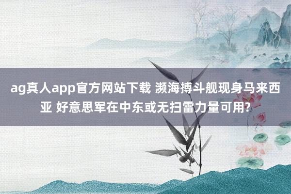 ag真人app官方网站下载 濒海搏斗舰现身马来西亚 好意思军在中东或无扫雷力量可用?