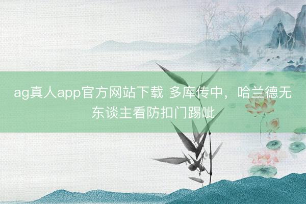 ag真人app官方网站下载 多库传中，哈兰德无东谈主看防扣门踢呲