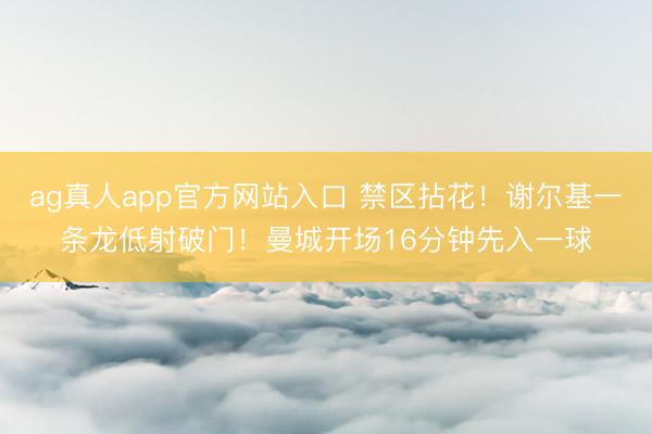 ag真人app官方网站入口 禁区拈花！谢尔基一条龙低射破门！曼城开场16分钟先入一球