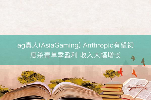 ag真人(AsiaGaming) Anthropic有望初度杀青单季盈利 收入大幅增长