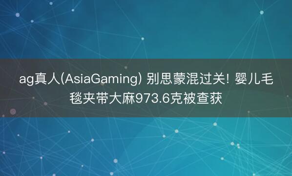 ag真人(AsiaGaming) 别思蒙混过关! 婴儿毛毯夹带大麻973.6克被查获
