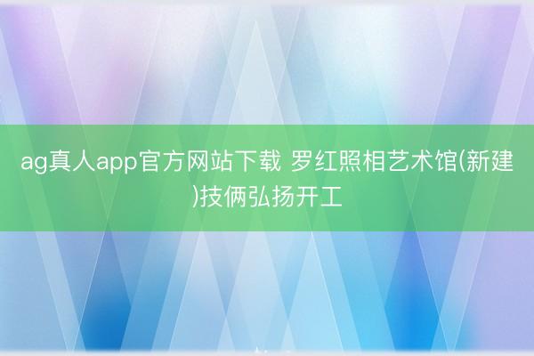 ag真人app官方网站下载 罗红照相艺术馆(新建)技俩弘扬开工