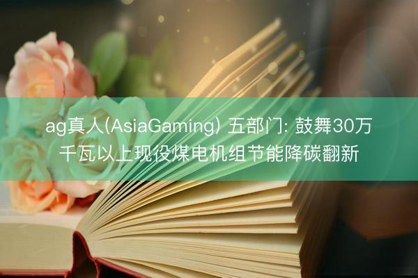ag真人(AsiaGaming) 五部门: 鼓舞30万千瓦以上现役煤电机组节能降碳翻新